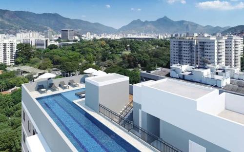 Swimming pool, Modern Apartment with Pool and Parking in Rio de Janeiro in Sao Francisco Xavier