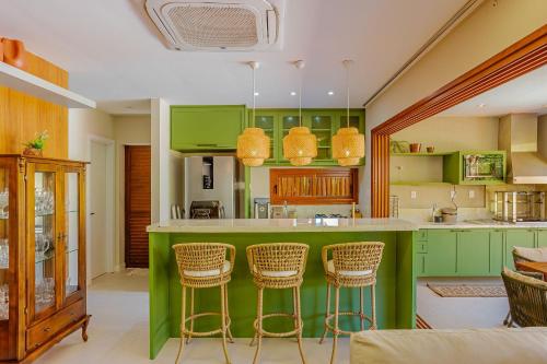Kitchen, IT131 Lindo Bangalo c/ 4 suites, Cond. Pe na Areia in Itacimirim