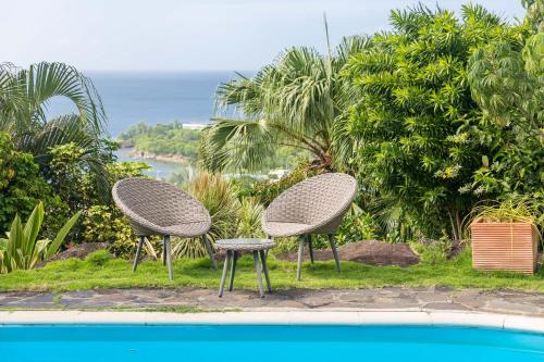 Villa Jasmine, large vue mer, sans vis à vis - Location, gîte - Deshaies