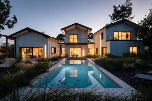 Magnifique villa d'architecte avec vue sur le Bassin d'Arcachon au village du Canon - Cap Ferret