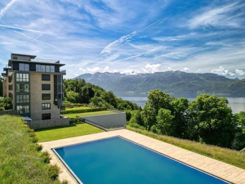 Les Terrasses de Lavaux-2 Appartement de Luxe avec Vue Panoramique et Piscine" in Chexbres
