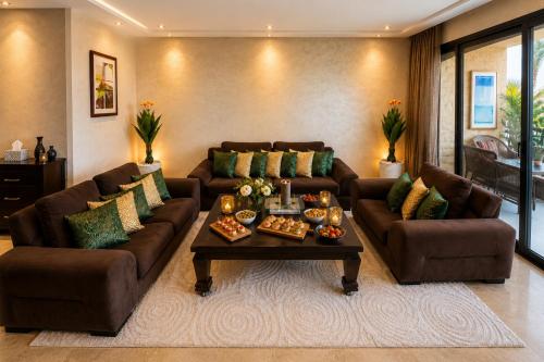 공용 라운지/TV 시청 구역, Sea view swimming pool Luxury apartment in 시디 부크나델