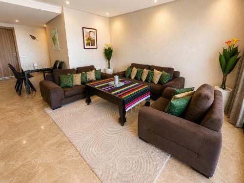 공용 라운지/TV 시청 구역, Sea view swimming pool Luxury apartment in 시디 부크나델