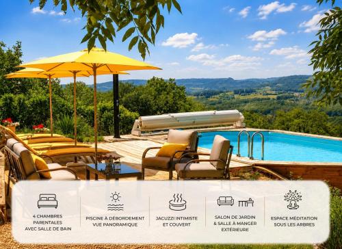 Villa Piscine et Jaccuzzi - Vue Panoramique in Juillac (Limousin)
