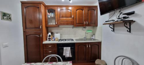 virtuve, Cozy apartment in Pizzoferrato 55 m² with mountain view in Pizzoferrato