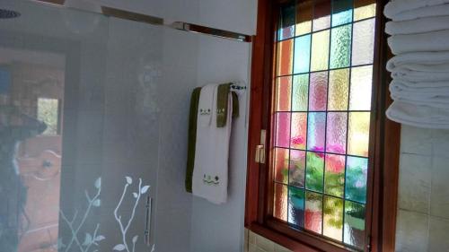 Bathroom, Charming apartment in Villamayor 74 m² with mountain view in Villamayor