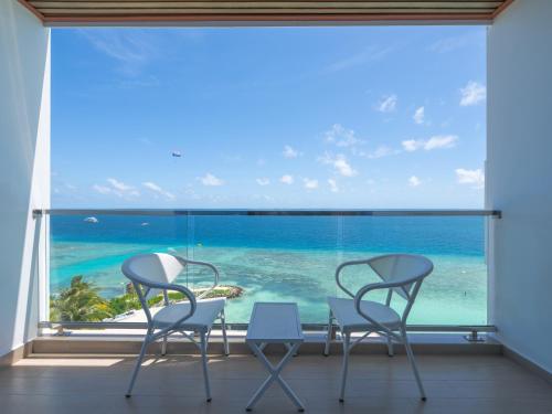 Balcony/terrace, Kaani Palm Beach at Maafushi in Maldive Islands