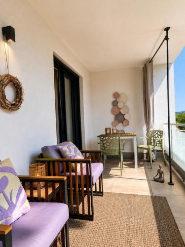 Balkons/terase, Roman Limes Apartment- Balkon, Parken & Self-check-in in Niedernberg (Bavaria)