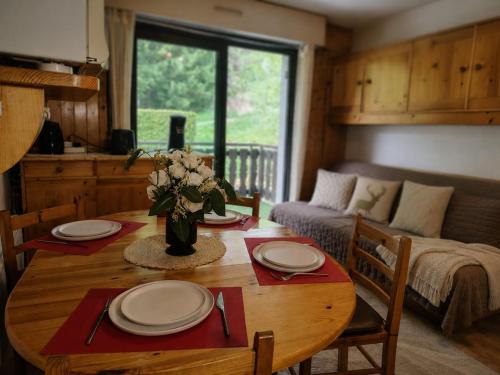 Charmant 2 pièces avec terrasse, proche commodités et navettes, 4 pers, WiFi, parking, Châtel - FR-1-676-187