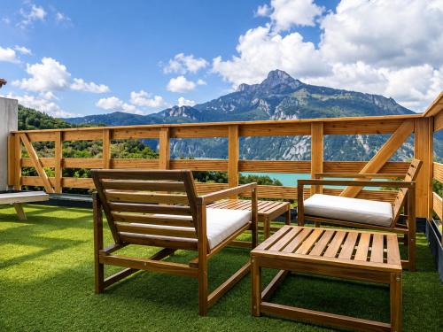 balkon/terras, Das Mondsee-Retreat in Innerschwand am Mondsee