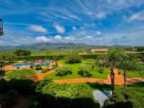 Golden Beach, Pool, and Mountain