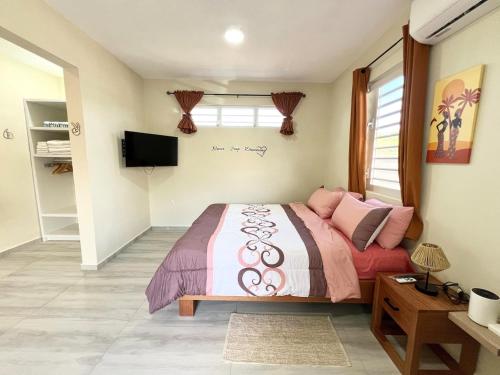 Centrally-Located Tropical Garden Studio in คูราเคา