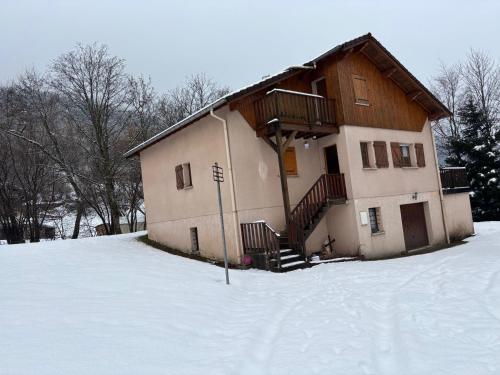 House surrounded by creek