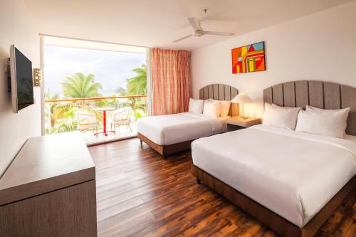 Chambre double avec 1 ou 2 lits, vue sur la mer