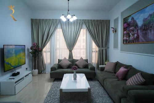 Guestroom, 1BR Azure - Stylish Stay in Baniyas East in Al Mafraq