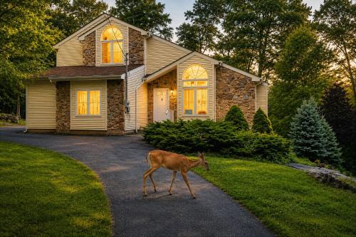 Serenity Falls - Stylish 4Bdr Mountain Retreat, Hot Tub, Pool - Pocono Mountain Woodland Lakes, PA