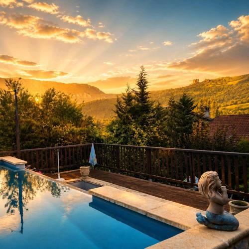 LES GARGOUILLES - Piscine à Débordement Avec Vue Exceptionnelle - Gorges du Tarn - Millau chambre d'hôte Le Samonta