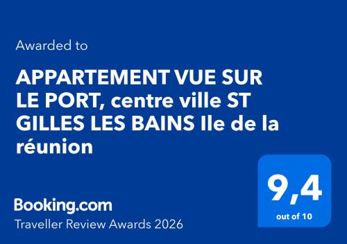 APPARTEMENT VUE SUR LE PORT, centre ville ST GILLES LES BAINS Ile de la réunion 3