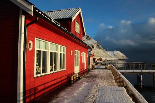 ระเบียง/ชานเรือน, Sarnes Seaside Cabins in ฮอนนิงสวัก