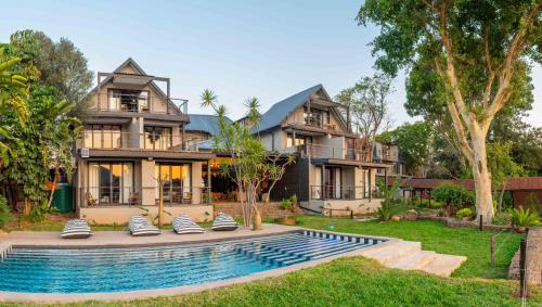 Svømmebasseng, River House Lodge in Kruger nasjonalpark