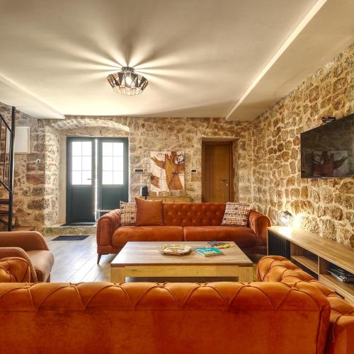 Exterior view, Lustica Stone Villa by V&J - Historic House with Exclusive Beachfront Sunbeds in Mirista