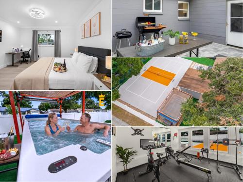 Home with Pickleball Court Private Gym Big Backyard