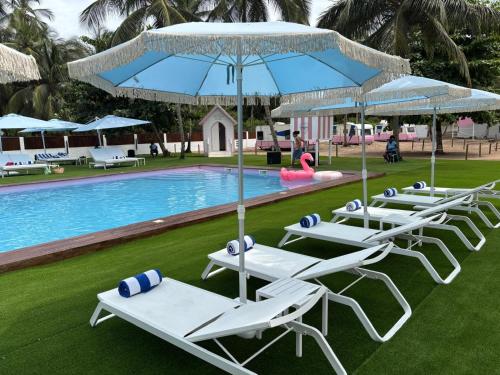 สระว่ายน้ำ, Roulotte Beach São Tomé (Roulotte Beach Sao Tome) in ปรินซิเป