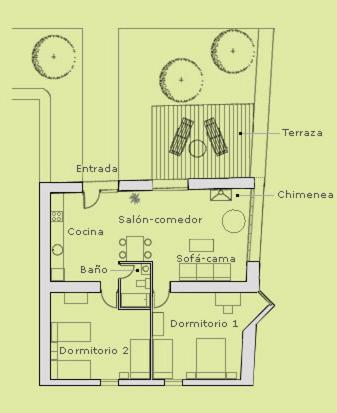 Casa de las Letrinas Baja, 2 Habt 5 más 1 Pers max chimenea con horno