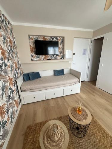 Appartement cosy 1ère ligne avec clim et parking