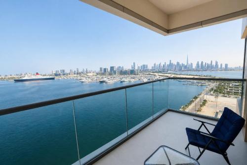 Ocean facing ultra luxury 3BR- Burj Khalifa view in Dubai Maritime City