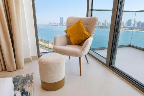 Ocean facing ultra luxury 3BR- Burj Khalifa view in Dubai Maritime City