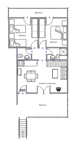 2 bedrooms, 4 beds