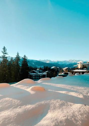 Studio avec vue spectaculaire au pied des pistes in 克萊恩蒙塔納
