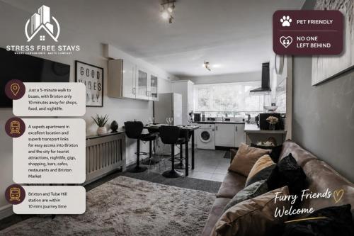 Work, Rest & Explore 4-Bed Flat Near Brixton, Londyn