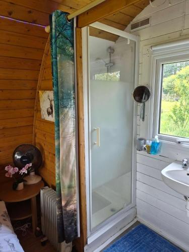 Glamping Pod in St Austell Sleeps 2 with Spa Pool in Luxulyan
