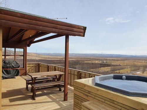 View, Uthlid Cottages in Haukadal