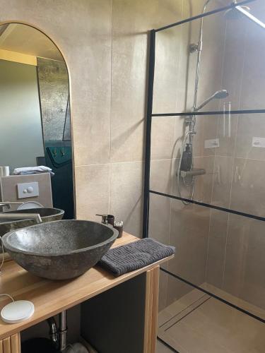 Shower, Casa Blanca Lesenceistvand in Lesencetomaj
