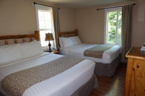 2 queen beds, 1 sofa bed