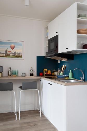 مطبخ, MILESTONE Krakow Center Student Living by Tribera in كراكوف