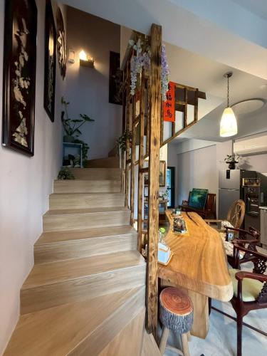 Kitchen, JD Warm Bnb in Tongluo Township