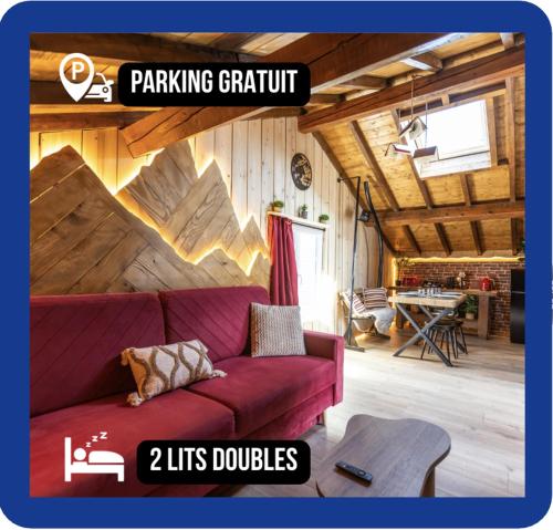 Le lodge perché PARKING GRATUIT, 4 PERSONNES, 2 CHAMBRES, WIFI, AMBIANCE CHALET EN BOIS, idéal PRO & COUPLE à Montbrison - Location saisonnière - Montbrison