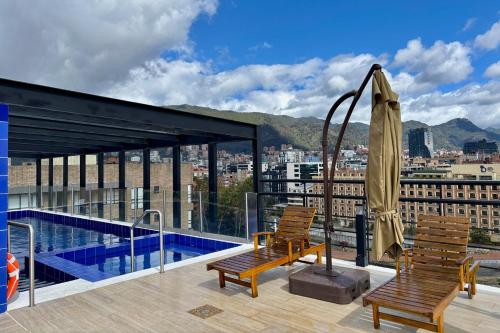 Panoramic Views, Coworking, Pool, Gym, Parque de la 93