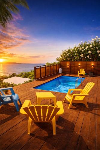 EDEN LAGON Suite with sea view, forest view, and pool in Hyacinthe