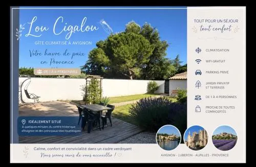 Lou Cigalou Clim, jardin privé, parking & Wi-Fi 1 à 4 pers photo 2