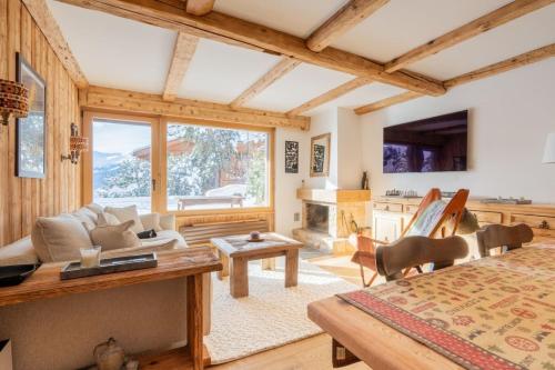 Appartement cosy alpin terrasse parking Verbier