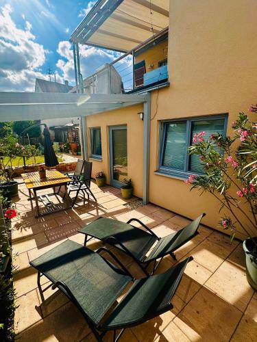 Balkons/terase, Ferienwohnung am Kastanienbusch in Ranschbach