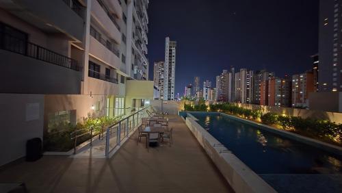 bazen, Apto Novo no Bueno - 2 Quartos, Academia, Piscina Aquecida e Sauna in Bueno