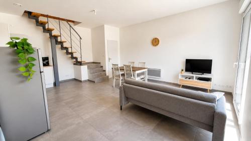 Közös társalgó / TV, Duplex du Paradis 2 chambres in Saint-Romain-de-Jalionas
