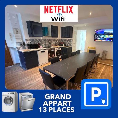 30 CHIC & COSY GRAND APPART 88m2 WIFI SMART TV HYPERCENTRE NETFLIX