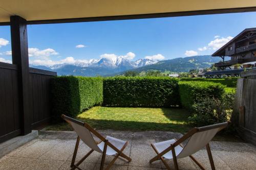 Charmant studio vue Mont Blanc à Combloux